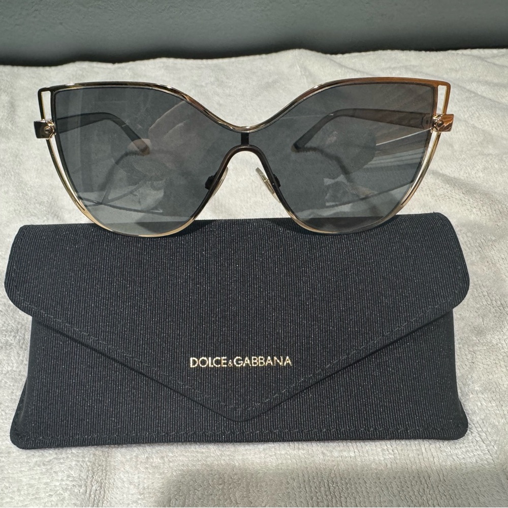 Dolce & Gabbana Black and Gold Women's Sunglasses